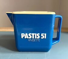 Vintage Blue Plastic French Pastis Carafe, Jug 'Pastis 51 Anisette' in #3