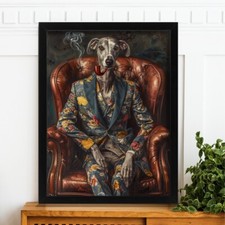 Greyhound In A Suit Art Print