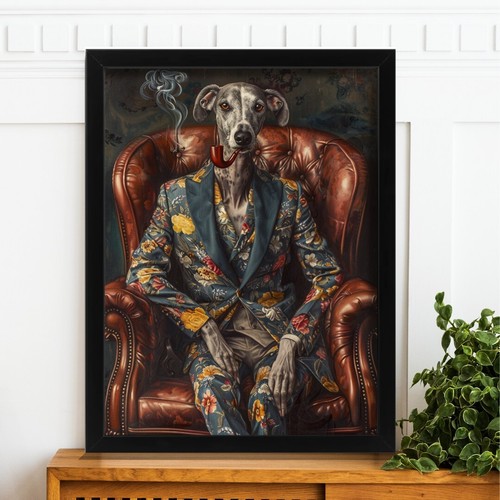 Greyhound suit art print - suit,
