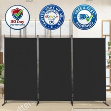 6FT Folding Room Divider Black