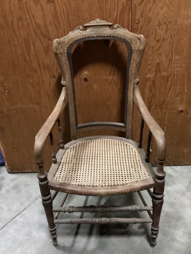 Antique carved wood chair cane - antique,