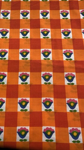 Vintage orange check - 70’s,