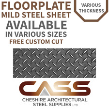 MILD STEEL FLOOR CHEQUER PLATE - VARIOUS SIZES & THICKNESS - FREE CUSTOM CUT