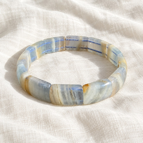 Natural blue onyx crystal - blue, soft