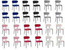 Set velvet dining - 4, chairs
