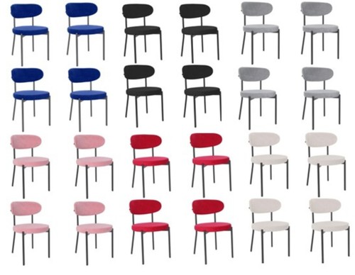 Set velvet dining chairs - set, of