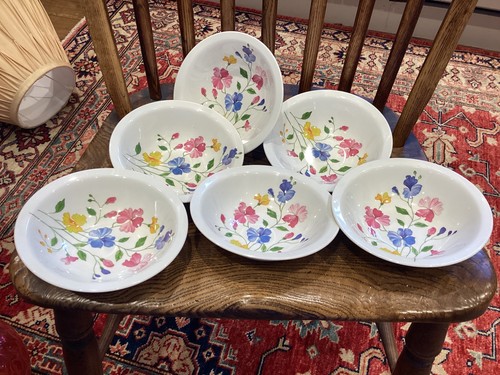Set six vintage melamine - set, of