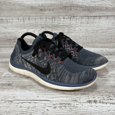 Nike Free 4.0 Flyknit Running Shoes Squadron Blue/Black/Ocean Fog - Size UK 8 