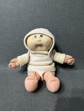 Vintage Cabbage Patch Kids 1985 Green Eyes Knitted Sweater Bald Play Boy Doll
