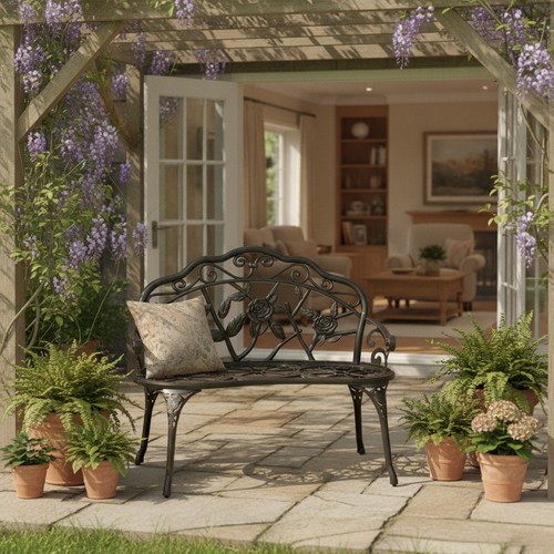 Garden bench seater cast - seater,