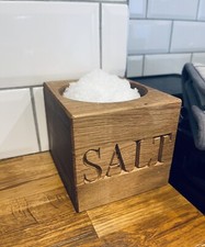 Personalised Solid Oak Salt Pig, Similiar To James Martin  