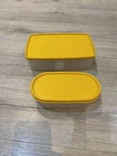 Vintage Tupperware Yellow Tubs Camper-van Retro Mixture 1616 / 714