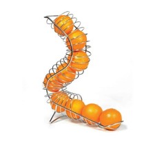 Large Chrome Curved Fruit Bowl