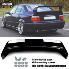FOR BMW 3 SERIES E36 M3 GT STYLE HIGH KICK GLOSS BLACK REAR BOOT SPOILER WING