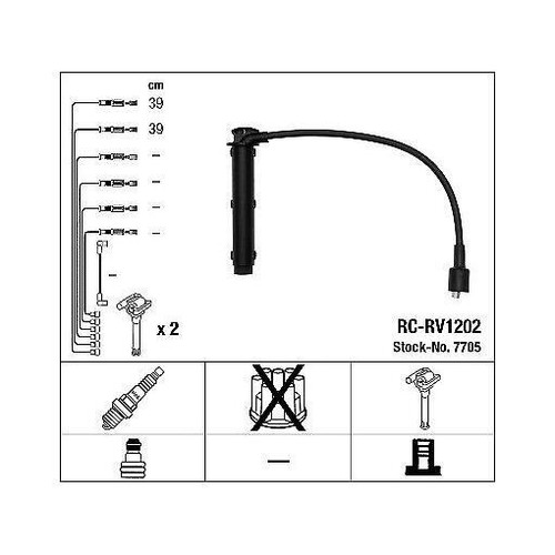 Ignition cable kit ngk 7705 - ignition,