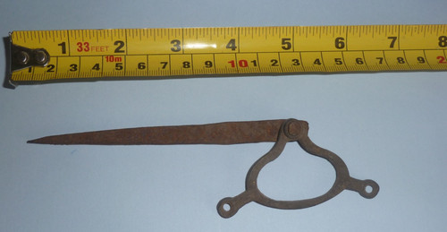 Antique brass and steel bell - antique,