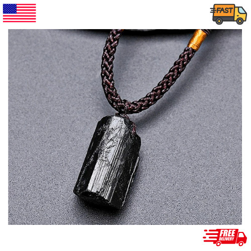 Black tourmaline pendant - black,