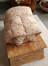 Country Frill Edged Quilted Throw Eiderdown Blanket Double for Bed Sofa Rustic