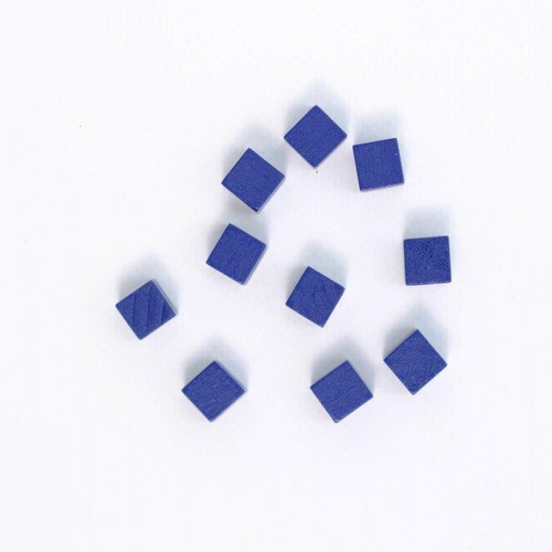 Wooden cubes 8mm - navy, x