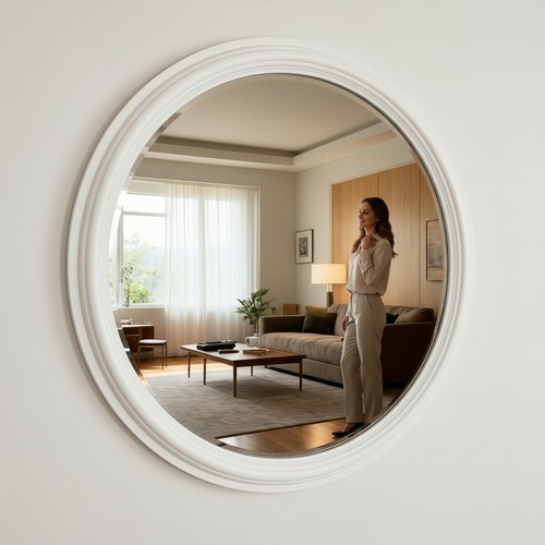 Large round white - large,