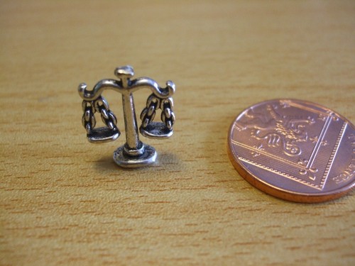 Miniature old fashioned scales