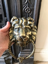 Large Heavy Solid Brass Lion's