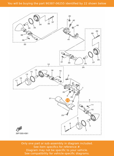 Yamaha collar 90387 06255 - collar,, oem