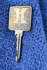 VINTAGE BRASS KEY ROOM #193 HILTON HOTEL