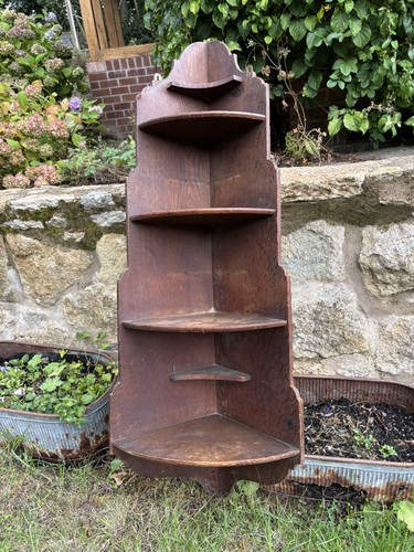 Antique oak corner wall