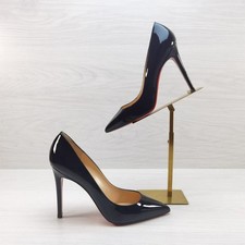 Christian Louboutin Pigalle 100 Black Patent Leather EU 40 UK 7 US 10 High Heels