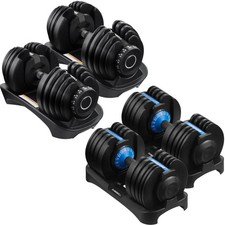 Adjustable Dumbbells Weights 24/40kg Pair Home Gym Fitness Equipment Workout Set
