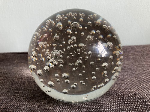 Large art glass paperweight - large,