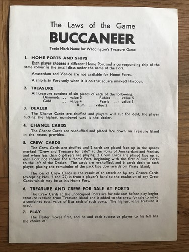 Waddington buccaneer board - waddington’s,