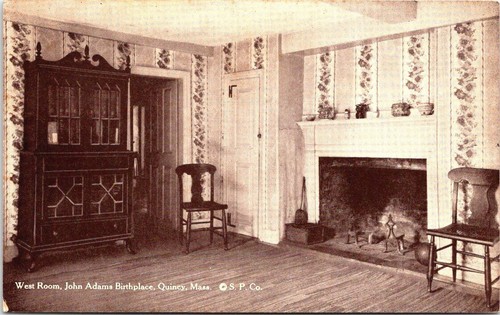 Postcard west room john adams - room,,