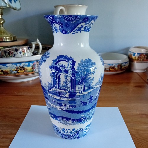 Spode blue italian large vase - large,