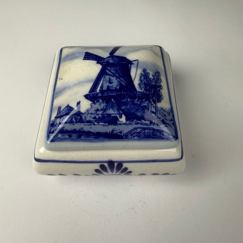 Delft blue holland windmill - delft,