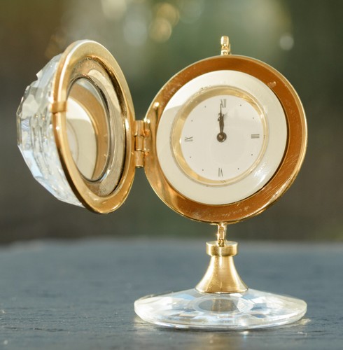 Swarovski globe clock gold - swarovski,