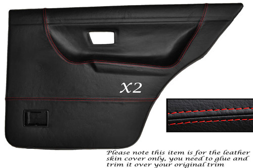 Red stitch rear - red,
