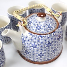 Herbal teapot set - blue, star