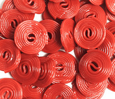 Red Strawberry Liquorice Wheels 200g to 5kg Retro Candy