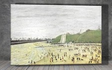 L. S. Lowry The Beach at Roker CANVAS PAINTING ART PRINT WALL 2033