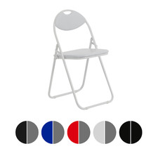 Folding Chairs Padded Faux Leather Studying Dining Office Event Chair