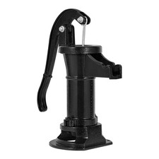 Uimoso Antique Cast Iron Manual Water Pump with 25ft Lift, Black Finish