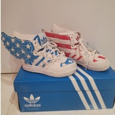 Baby Size! Adidas x Jeremy Scott Wings USA Flag Stars V24620 US7K(Not7) w/Box VG