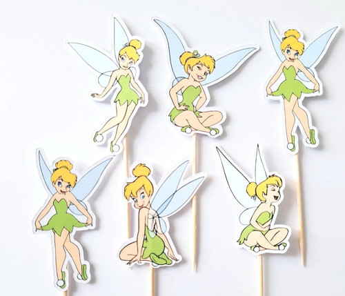Tinkerbell cupcake toppers - , x6