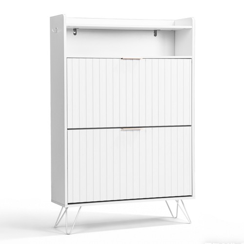 Tall shoe cabinet - with, a