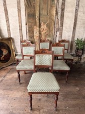 Set 6 Original Antique Carved