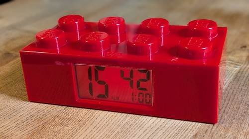 Lego red brick light - brick, up