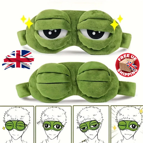 Sad frog sleep mask - frog,