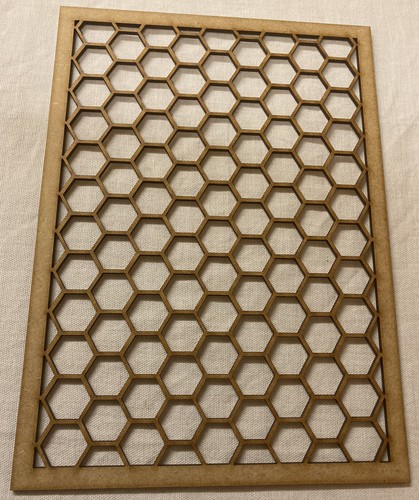 Laser cut hexagon - cut, sheet